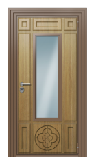 Дверь TermoWood Ral 8025 Дуб Светлый 267 вид снаружи