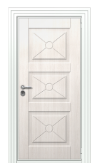 Дверь TermoWood Ral 9003 Сатиновое дерево 1241 вид снаружи