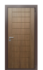 Дверь TermoWood Ral 8017 Тик 565 вид снаружи