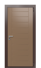 Дверь TermoWood Ral 8017 Тик 569 вид снаружи