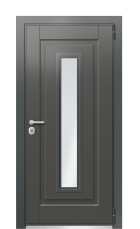 Дверь TermoWood Ral 7043 Серо-голубая 1111 вид снаружи