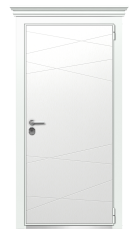 Дверь TermoWood Ral 9003 Милк 594 вид снаружи