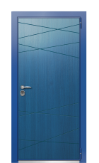Дверь TermoWood Ral 5005 Тёмно Синяя 21 вид снаружи