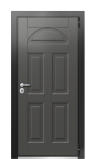 Дверь TermoWood Ral 9005 Grey Mat 305 вид снаружи