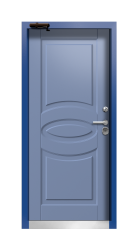 Дверь Termo Ral 5005 Ral 5014 580 вид внутри