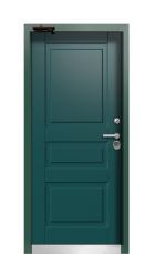 Дверь Termo Ral 1019 Ral 9003 600 вид внутри