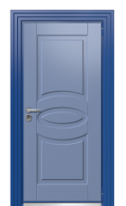 Дверь TermoWood Ral 5005 Ral 5014 582 вид снаружи