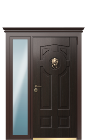 Дверь TermoWood С фрамугами Decoline Венге бонобо, Collori Слоновая кость вид снаружи