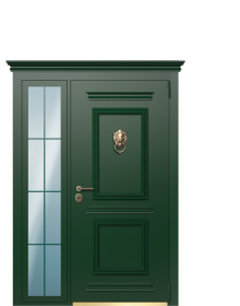 Дверь TermoPlus Patina, Woodline Белая эмаль вид снаружи