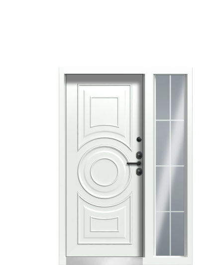 ДверьTermoWood RAL 7043, RAL 9003 вид внутри