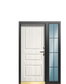 Дверь Termo Patina, Woodline Белая эмаль вид внутри