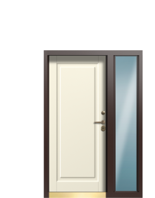 Дверь Termo С фрамугами Decoline Венге бонобо, Collori Слоновая кость вид внутри