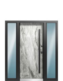 Дверь Termo Terma Белый мрамор, Terma Темный мрамор вид внутри