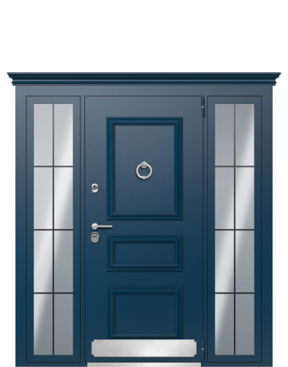 ДверьTermoPlus Del Mare, Милк, Silver вид снаружи