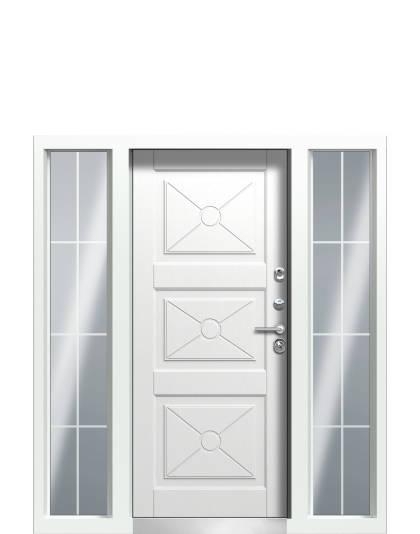 ДверьTermoPlus Del Mare, Милк, Silver вид внутри