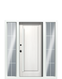 Дверь Termo Коньячный дуб, Белое дерево вид внутри