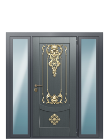 Дверь TermoWood Woodline Пепельный, Decoline Милк вид снаружи