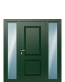 Дверь TermoPlus Patina, Collori RAL 9005 вид снаружи