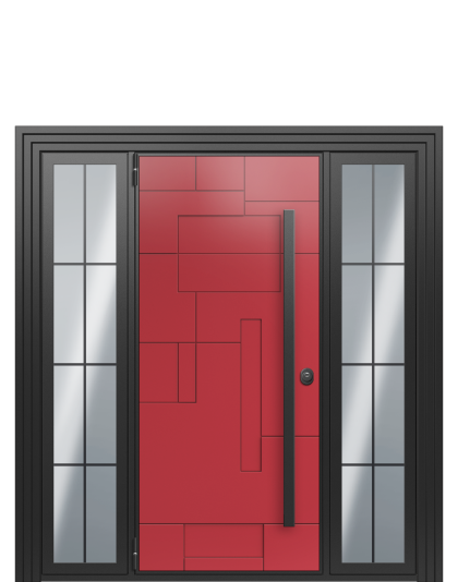 ДверьTermoWood RAL 3031, RAL 9003 вид снаружи