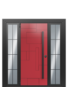 Дверь TermoWood RAL 3031, RAL 9003 вид снаружи