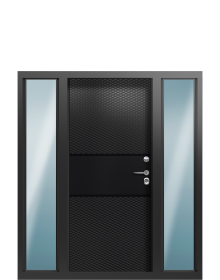 Дверь Termo Patina, Collori RAL 9005 вид внутри