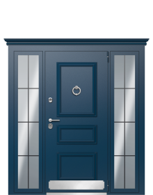 Дверь TermoPlus Del Mare, Милк, Silver вид снаружи