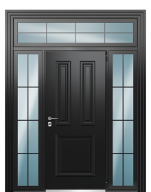 Дверь TermoWood Collori RAL 9005, Collori RAL 9003 вид снаружи