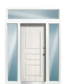 Дверь Termo Woodline Темно-красный, Woodline Белая Эмаль вид внутри