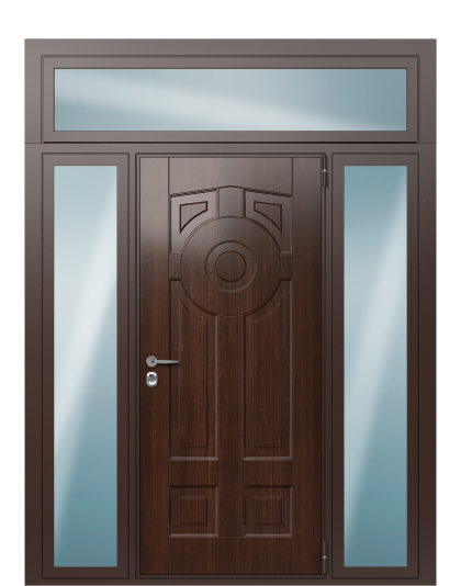 Дверь в коттедж TermoWood Decoline Кофейное дерево, Decoline Граб белый