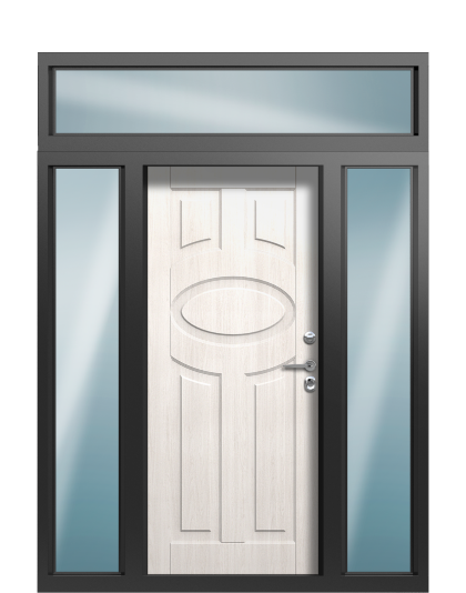 Дверь в коттедж TermoWood Decoline Кофейное дерево, Decoline Граб белый