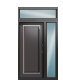 Дверь Termo Черный гранит, RAL 8019 вид внутри