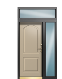 Дверь Termo Woodline Темно-красный, Collori RAL 1019 вид внутри