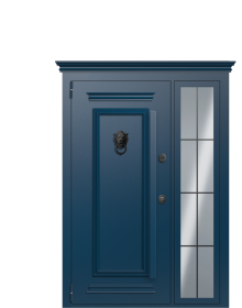 Дверь TermoPlus Del Mare, Милк, Black вид снаружи