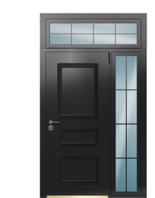 Дверь TermoPlus Ral 9005 Слоновая кость вид снаружи