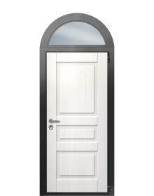 Дверь TermoWood Ral 9005, Vesuvio вид снаружи